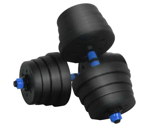 2-In-1 Hantelių Ir Štangos Rinkinys 30Kg Juoda Ir Mėlyna