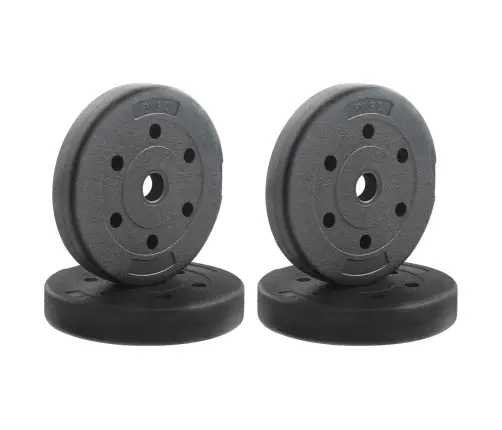 Svoriai 4 Pcs Juoda Ø 21.5 X 3.8 Cm Cementas Ir Geležies Smėlis