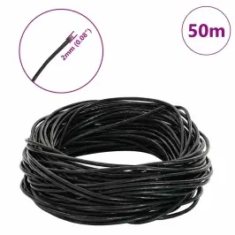 Ādas Aukla Melna Ø2 Mm X 50 M Āda Vidaxl