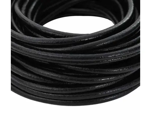 Ādas Aukla Melna Ø5 Mm X 5 M Āda Vidaxl