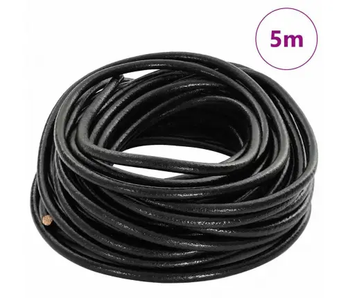 Ādas Aukla Melna Ø5 Mm X 5 M Āda Vidaxl