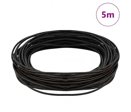 Ādas Aukla Tumši Brūna Ø2 Mm X 5 M Āda Vidaxl