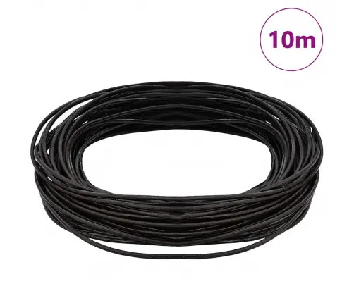 Ādas Aukla Tumši Brūna Ø2 Mm X 10 M Āda Vidaxl