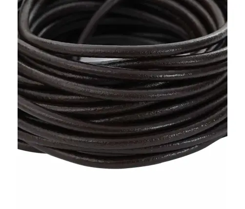 Ādas Aukla Tumši Brūna Ø4 Mm X 50 M Āda Vidaxl