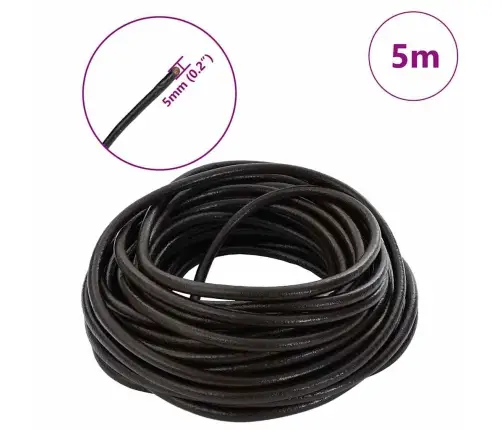 Ādas Aukla Tumši Brūna Ø5 Mm X 5 M Āda Vidaxl