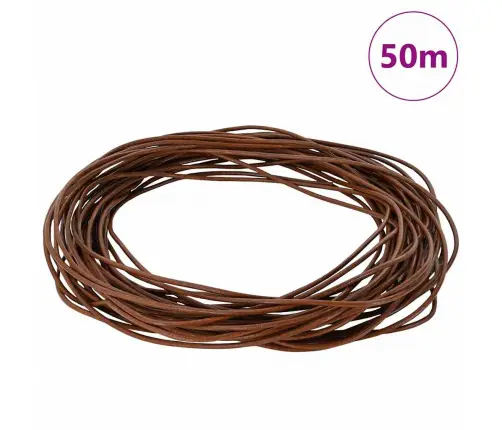 Ādas Aukla Gaiši Brūns Ø1 Mm X 50 M Āda Vidaxl