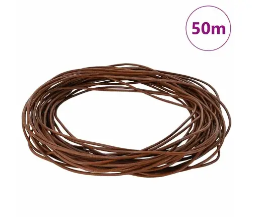 Ādas Aukla Gaiši Brūns Ø2,5 Mm X 5 M Āda Vidaxl