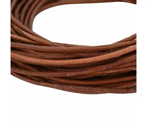 Ādas Aukla Gaiši Brūns Ø3 Mm X 50 M Āda Vidaxl
