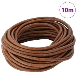 Ādas Aukla Gaiši Brūns Ø5 Mm X 10 M Āda Vidaxl