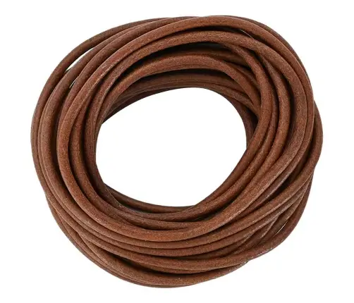 Ādas Aukla Gaiši Brūns Ø5 Mm X 10 M Āda Vidaxl