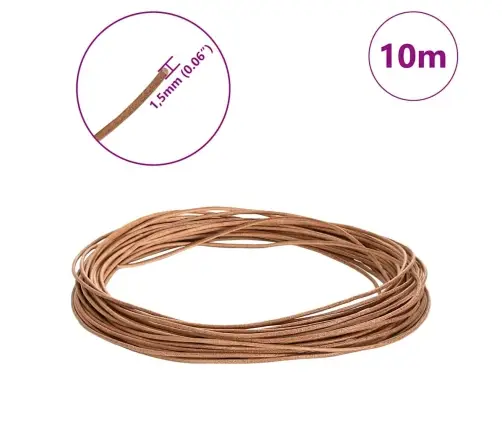 Ādas Aukla Brūna Ø1,5 Mm X 10 M Āda Vidaxl