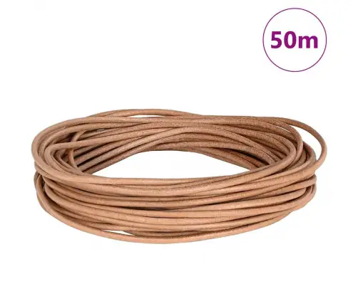 Ādas Aukla Brūna Ø2,5 Mm X 50 M Āda Vidaxl