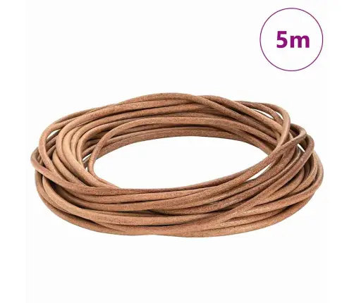 Ādas Aukla Brūna Ø4 Mm X 5 M Āda Vidaxl