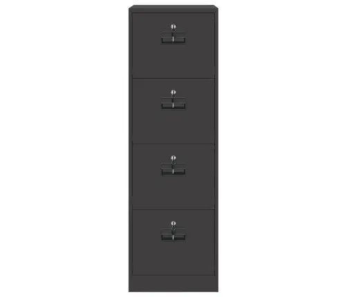 Dokumentu Skapis Ar Atvilktni 2 Pcs Melna 44 X 50 X 106.5 Cm Vidaxl