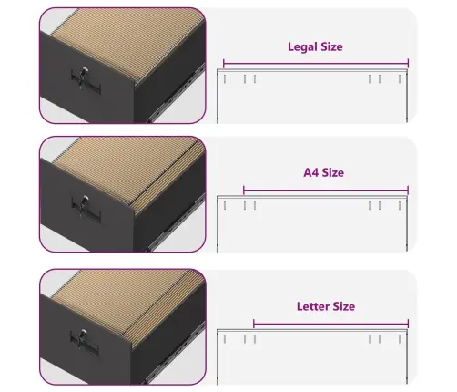 Dokumentu Skapis Ar Atvilktni 2 Pcs Melna 44 X 50 X 106.5 Cm Vidaxl