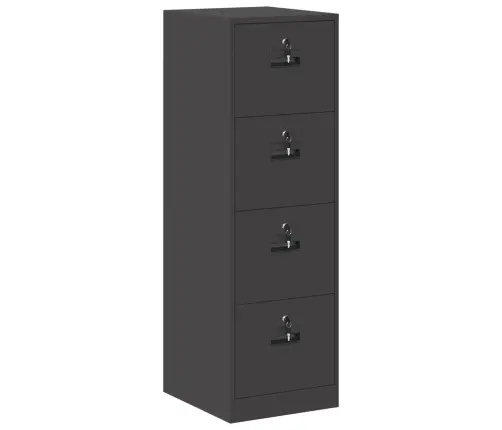 Dokumentu Skapis Ar Atvilktni 2 Pcs Melna 44 X 50 X 106.5 Cm Vidaxl