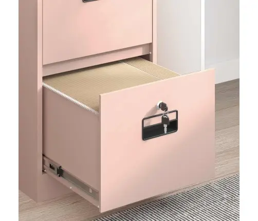 Dokumentu Skapis Ar Atvilktni 2 Pcs Rozā 44 X 50 X 106.5 Cm Vidaxl