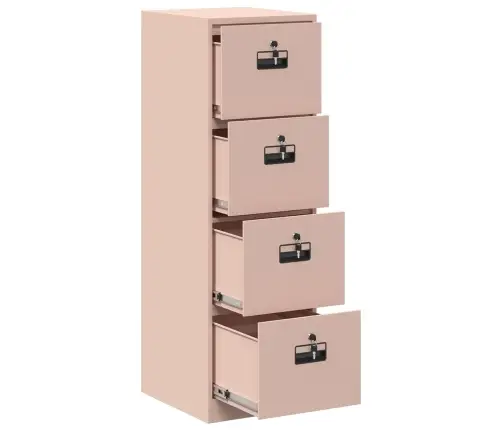 Dokumentu Skapis Ar Atvilktni 2 Pcs Rozā 44 X 50 X 106.5 Cm Vidaxl