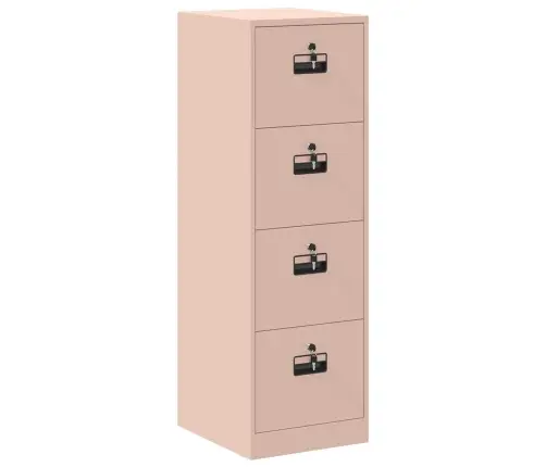 Dokumentu Skapis Ar Atvilktni 2 Pcs Rozā 44 X 50 X 106.5 Cm Vidaxl