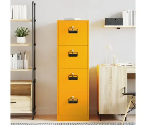 Dokumentu Skapis 2 Pcs Sinapsu Dzeltena 44 X 50 X 106.5 Cm Vidaxl