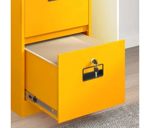 Dokumentu Skapis 2 Pcs Sinapsu Dzeltena 44 X 50 X 106.5 Cm Vidaxl