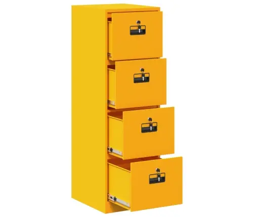 Dokumentu Skapis 2 Pcs Sinapsu Dzeltena 44 X 50 X 106.5 Cm Vidaxl