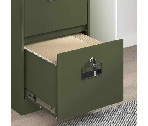 Bylų Spinta Su Stalčių 2 Pcs Alyvuogių Žalia 44 X 50 X 106.5 Cm