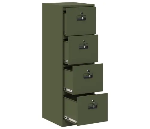 Bylų Spinta Su Stalčių 2 Pcs Alyvuogių Žalia 44 X 50 X 106.5 Cm