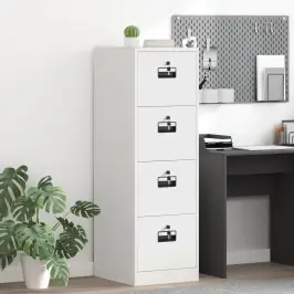 Failikapp 2 Pcs Valge 44 X 50 X 106.5 Cm Külmvalsitud Teras