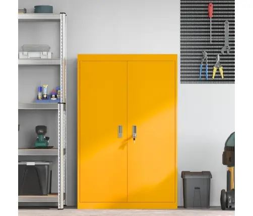 Hoiukapp Ladustamisega 2 Pcs Kollane Sinep 90 X 40 X 140 Cm