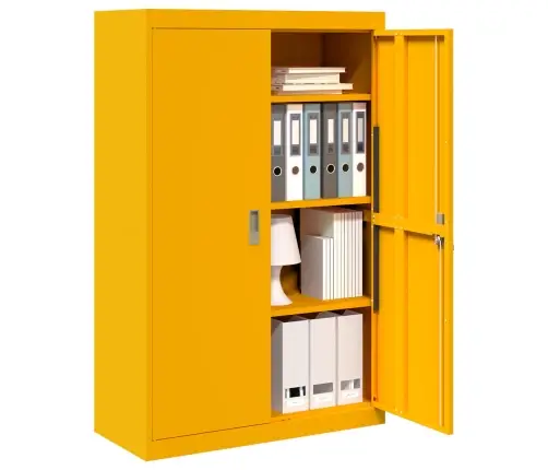 Hoiukapp Ladustamisega 2 Pcs Kollane Sinep 90 X 40 X 140 Cm