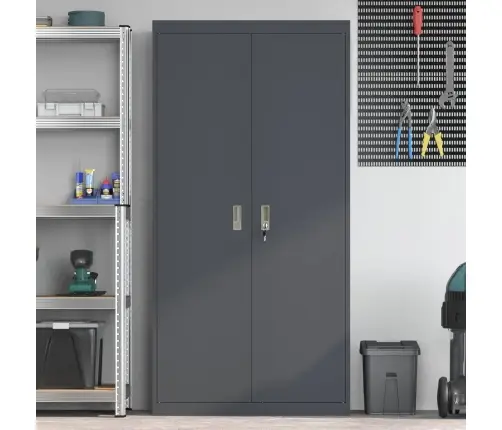 Hoiukapp 2 Pcs Antratsiit 90 X 40 X 180 Cm Külmvalsitud Teras