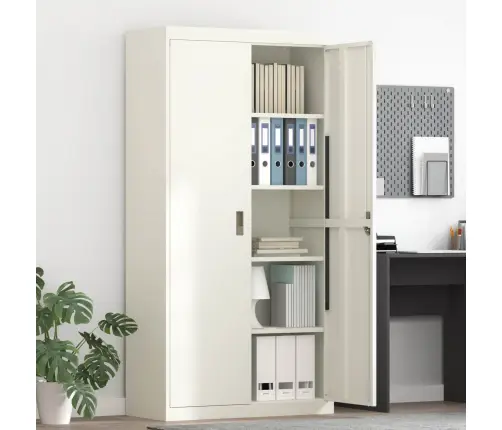 Skapītis 2 Pcs Balts 90 X 40 X 180 Cm Auksti Velmēts Tērauds Vidaxl