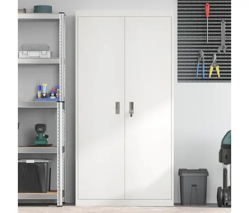 Skapītis 2 Pcs Balts 90 X 40 X 180 Cm Auksti Velmēts Tērauds Vidaxl