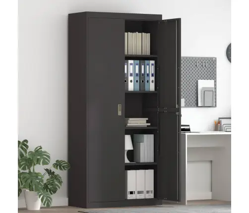 Hoiukapp 2 Pcs Must 90 X 40 X 200 Cm Külmvalsitud Teras