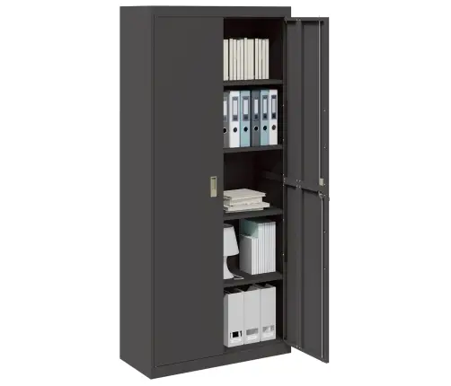 Hoiukapp 2 Pcs Must 90 X 40 X 200 Cm Külmvalsitud Teras