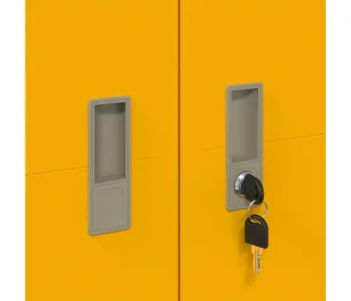 Skapītis Ar Uzglabāšanu 2 Pcs Sinapsu Dzeltena 90 X 40 X 200 Cm Vidaxl