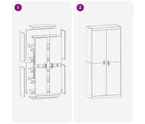 Skapītis Ar Uzglabāšanu 2 Pcs Sinapsu Dzeltena 90 X 40 X 200 Cm Vidaxl