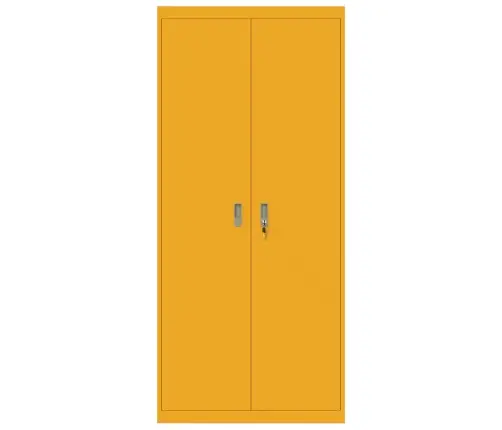 Skapītis Ar Uzglabāšanu 2 Pcs Sinapsu Dzeltena 90 X 40 X 200 Cm Vidaxl