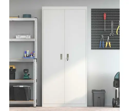 Hoiukapp 2 Pcs Valge 90 X 40 X 200 Cm Külmvalsitud Teras