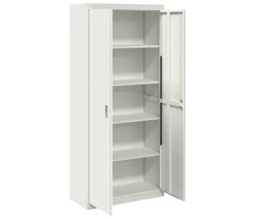 Hoiukapp 2 Pcs Valge 90 X 40 X 200 Cm Külmvalsitud Teras