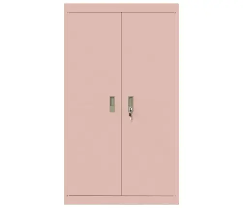 Skapītis 2 Pcs Rozā 80 X 40 X 140 Cm Auksti Velmēts Tērauds Vidaxl