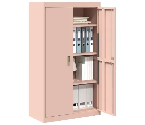 Skapītis 2 Pcs Rozā 80 X 40 X 140 Cm Auksti Velmēts Tērauds Vidaxl