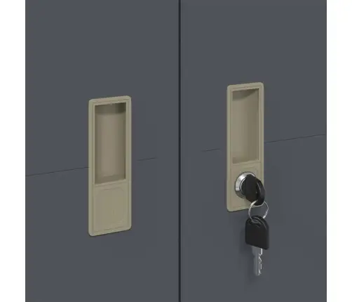 Skapītis Ar Uzglabāšanu 2 Pcs Antracīts 80 X 40 X 140 Cm Vidaxl