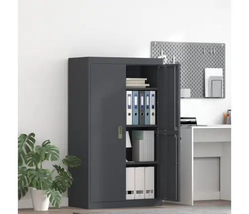 Skapītis Ar Uzglabāšanu 2 Pcs Antracīts 80 X 40 X 140 Cm Vidaxl