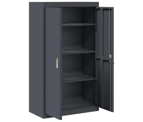 Skapītis Ar Uzglabāšanu 2 Pcs Antracīts 80 X 40 X 140 Cm Vidaxl