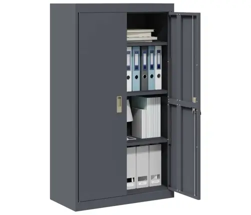 Skapītis Ar Uzglabāšanu 2 Pcs Antracīts 80 X 40 X 140 Cm Vidaxl