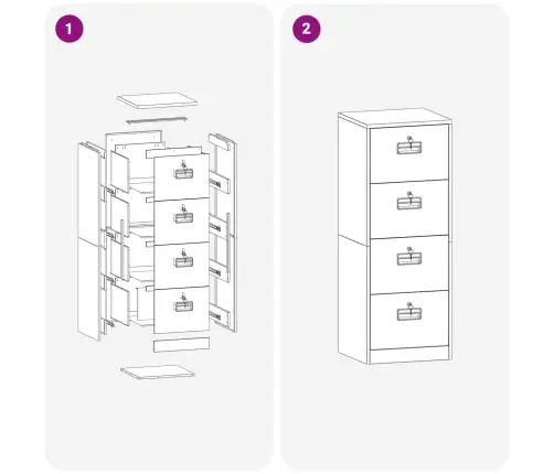Skapītis 2 Pcs Balts 80 X 40 X 200 Cm Auksti Velmēts Tērauds Vidaxl