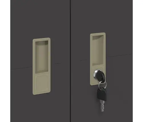 Skapītis 2 Pcs Melna 60 X 40 X 180 Cm Auksti Velmēts Tērauds Vidaxl