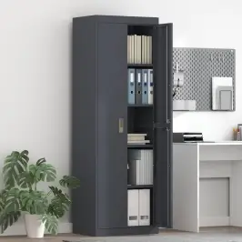 Skapītis Ar Uzglabāšanu 2 Pcs Antracīts 60 X 40 X 180 Cm Vidaxl